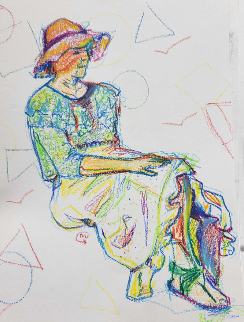 Figure study, done with Caran d'Ache pastels. 40 minites.