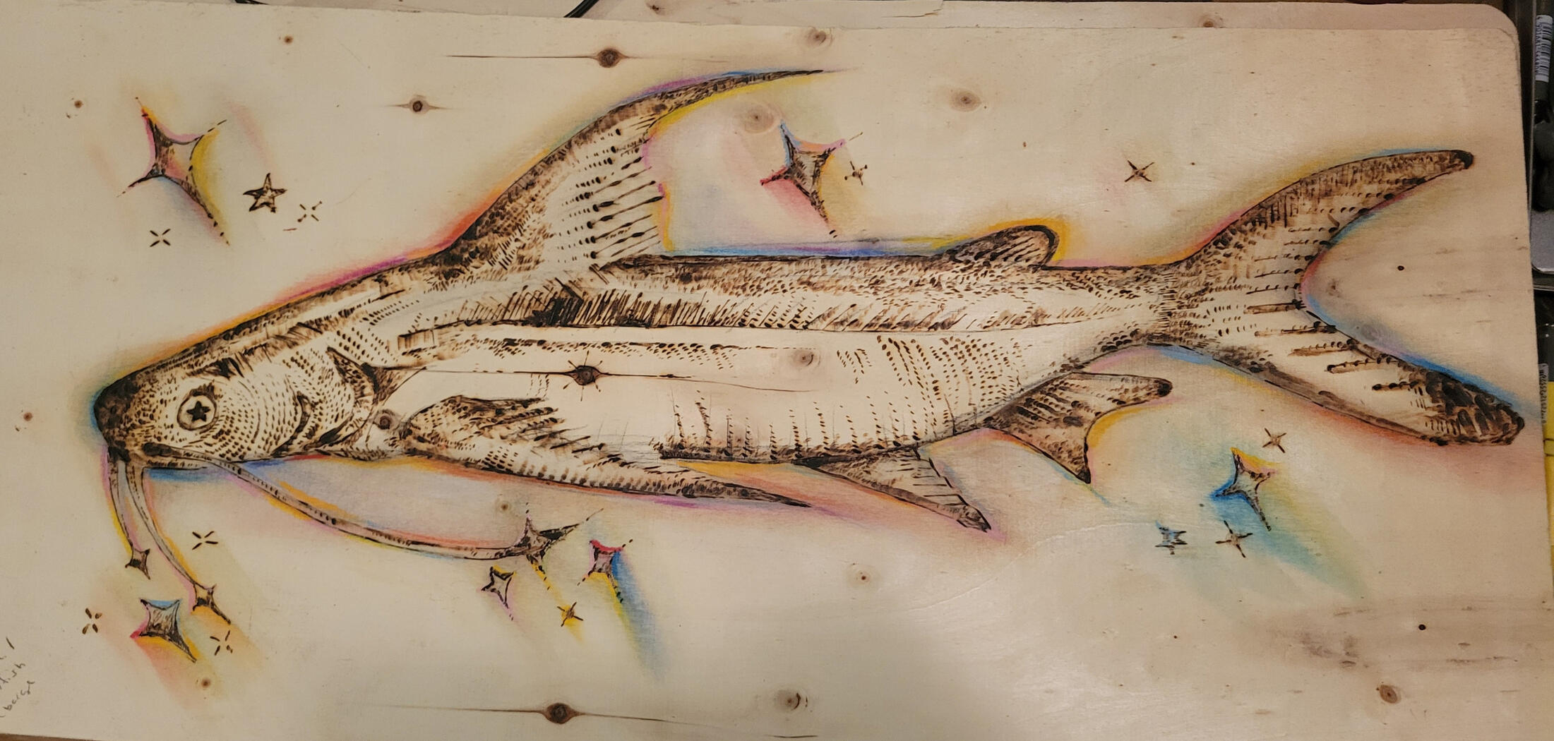 Wood-burned Fish